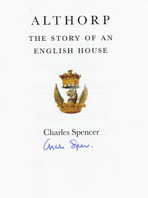 Charles-Spencer-autograph-signed-Althorp-memorabilia-Viscount-Earl-Diana-Princess-of-Wales-brother-stately-home-memoirs-english-house-book-signature