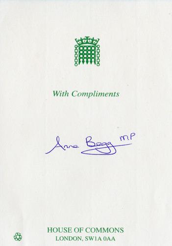 Anne-Begg-autograph-signed-political-memorabilia-labour-party-uk-politics-house-of-commons-aberdeen-south-dame-mp-minister-of-parliament