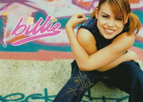 Billie-Piper-autograph-pop-music-memorabilia-girllfriend-single-record-promotional-postcard-1998-dr-who-rose-tyler-belle-de-jour-Secret-Diary-of-a-Call-Girl-signature