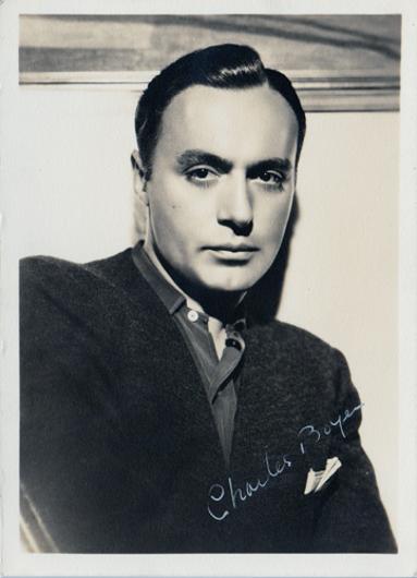 Charles-Boyer-Hollywood-movie-film-legend-autograph-signed-photo-memorabilia-fanny