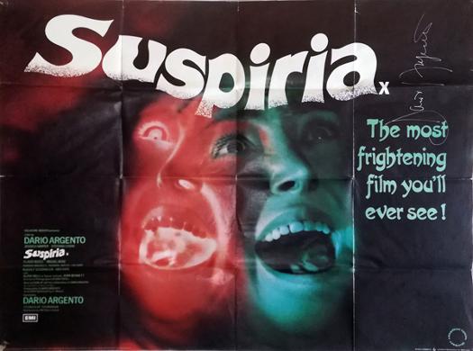 Dario-Argento-autograph-signed-suspiria-movie-poster-italian-film-director-1977-horror-supernatural-giallo-Bird-with-the-Crystal-Plumage-zombie-dawn-of-the-dead-signature