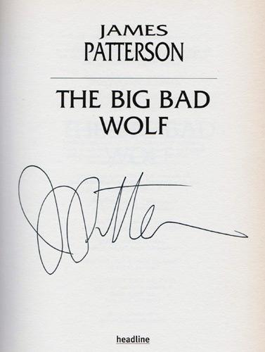 James-Patterson-autograph-signed-book-memorabila-the-big-bad-wolf-Alex-Cross-novel-2003-signature-first-edition