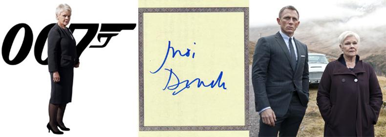 Judi-Dench-memorabilia-Dame-Judi-Dench-autograph-signed-James-Bond-memorabilia-007-movie-memorabilia-Casino-Royale-Quantum-of-Solace-Skyfall-M-MI5-Goldeneye