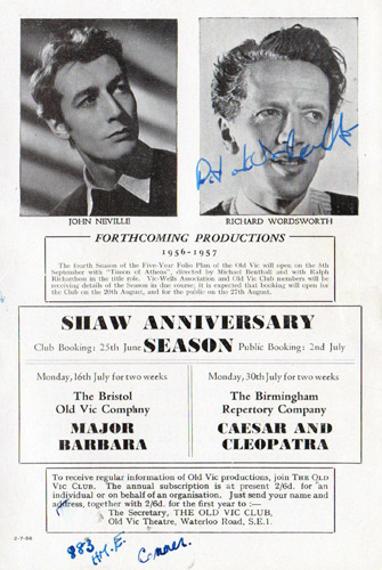 Richard-Wordsworth-autograph-signed-old-vic-theatre-memorabilia-shakespeare-Lock-Up-Your-Daughters-The-Quatermass-Xperiment-Victor-Carroon-signature
