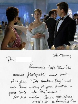 Rosamund-Pike-autograph-signed-007-James-Bond-Memorabilia-Die-Another-Day-Miranda-Frost-script-ice-palace-bar-scene-libertine-gone-girl-jack-reacher-thunderbirds-COA-letter-photo