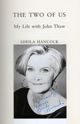 Sheila-Hancock-autograph-signed-autobiography-memorabilia-The-Two-of-Us-John-Thaw-Entertaining-Mr-Sloane-Barking-in-Essex-Annie-Sweeney-Todd-Rag-Trade-Brighton-Belles-Dr-Who-Kavanagh-QC