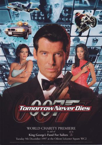 Tomorrow-Never-Dies-premiere-programme-007-memorabilia-James-Bond-memorabilia-Pierce-Brosnan-1977-Odeon-Leicester-Square-movie-memorabilia