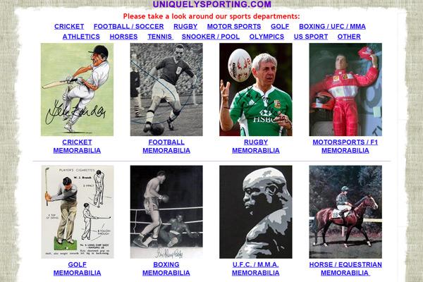 Uniquely-Sporting-web-site-home-page-Sports-Memorabilia-Unique-Signed-Collectables-autographs