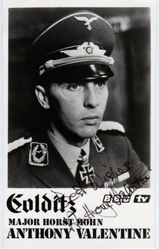 Anthony-Valentine-signed-tv-memorabilia-television-star-legend-autograph-Colditz-Major-Mohn-callan-raffles