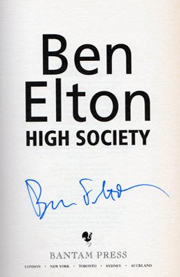 Ben-Elton-autograph-signed-by-the-author-book-novel-high-society-memorabilia-literary-blackadder-young-ones-2002-signature-first-edition-bantam-press