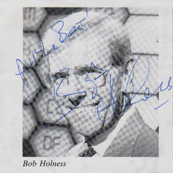 Bob Holness autograph signed blockbusters call my bluff take a letter baket street saxophone television presenter host TV memorabilia