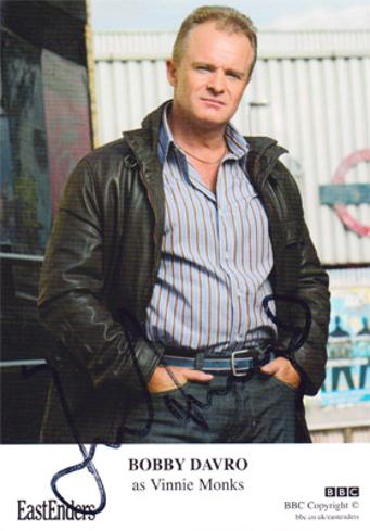 Bobby-Davro-autograph-signed-Eastenders-memorabilia-bbc-tv-soap-television-vinnie-monks-albert-square-signature-copy-cats-impressionist-comedian-actor