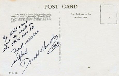 Donald-Houston-autograph-signed-film-memorabilia-The-Blue-Lagoon-1949-Jean-Simmons-Run-for-Your-Money-633-Squadron-Carry-On-films-Where-Eagles-Dare-signature