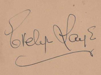 Evelyn-Laye-autograph-Evelyn-Laye-memorabilia-signed-theatre-memorabilia-Bitter-Sweet-Noel-Coward-Broadway-signature-celebrity-autograph-book-page Phi-Phi Madame Pompadou The Dollar Princess Blue Eyes Lilac Time