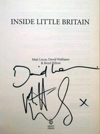 Inside-Little-Britain-book-signed-David-Walliams-Matt-Lucas-autograph-first-edition-signatures