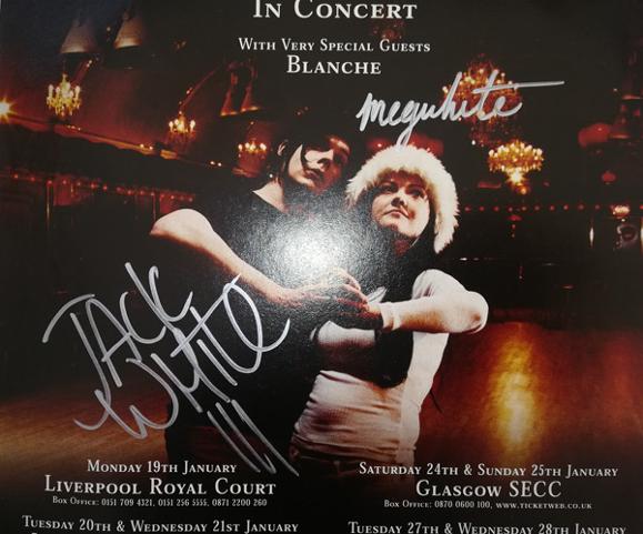 Jack-White-autograph-signed-white-stripes-memorabilia-Megan-Meg-White-Concert-poster-signature