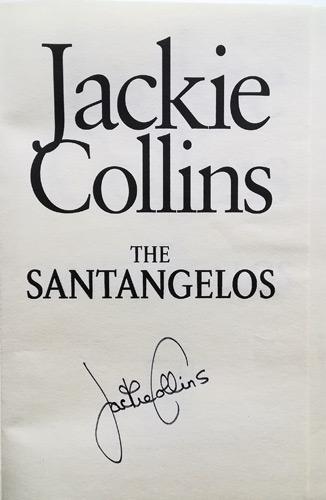 Jackie-Collins-autograph-signed-novel-the-santangelos-someone-is-going-to-die-best-seller-2015-memorabilia-first-edition-signature