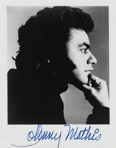 Johnny-Mathis-signed-music-memorabilia-singer-legend-autograph-When-A-Child-Is-Born-Production-values-amazing-heavenly-Too-Much-Too-Little-Too-Late-Coming-Home
