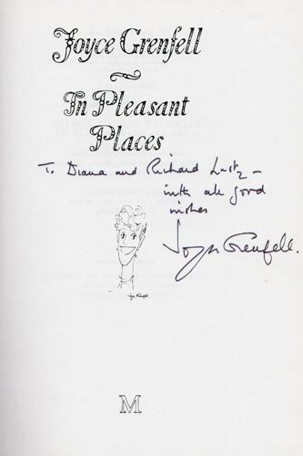 Joyce-Grenfell-autograph-signed-book-autobiography-in-pleasant-places-st-trinians-ruby-gates-1979-signature