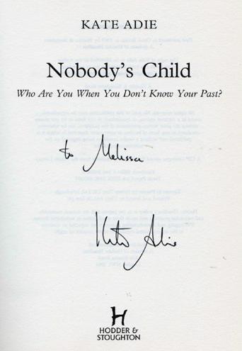 Kate-Adie-autograph-signed-book-nobodys-child-bbc-tv-news-reporter-war-correspondent-author-writer-kindness-of-strangers-orphans-television-memorabilia-2005