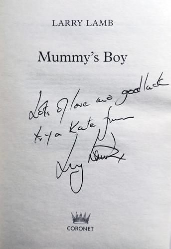 Larry-Lamb-autograph-signed-Eastenders-memorabilia-TV-soap-archie-mitchell-mike-shipman-gavin-and-stacey-new-tricks-autobiography-book-mummys-boy