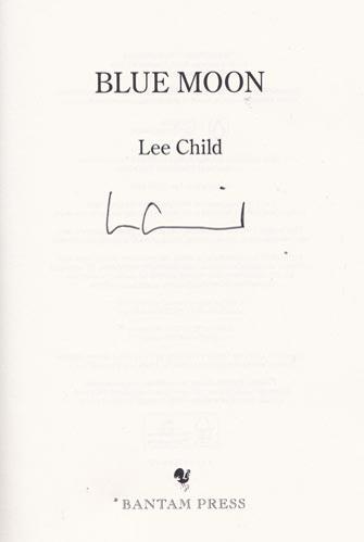 Lee-Child-autograph-signed-jack-reacher-book-novel-blue-moon-first-edition-2019-bantam-press-memorabilia-signature