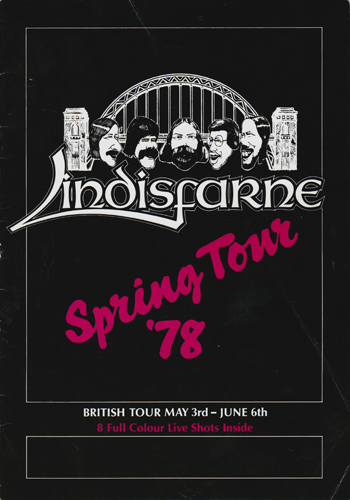 Lindisfarne memorabilia spring 1978 british tour programme brochure fog on the tyne blaydon races alan hull pop folk music legends