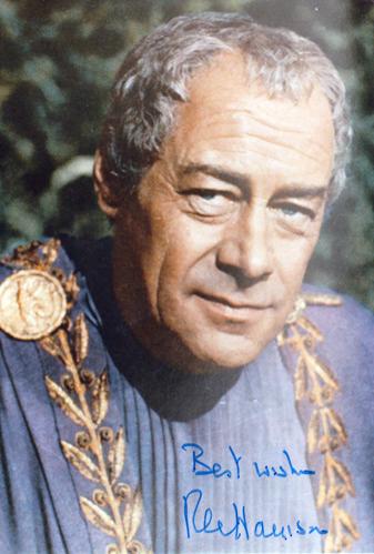 Rex-Harrison-autograph-Sir-Rex-Harrison-memorabilia-signed-film-memorabilia-Julius-Caesar-My-Fair-Lady-Prof-Henry-Higgins-Cleopatra-Dr-Doolittle