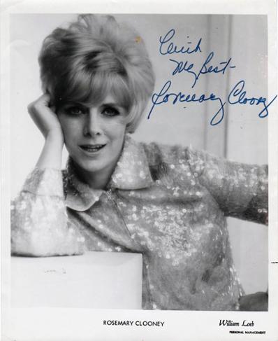 Rosemary-Clooney-autograph-signed-music-memorabilia-white-christmas-Botch-a-Me-Mambo-Italiano-Tenderly-Half-as-Much-Hey-There-This-Ole-House-er-george-signature