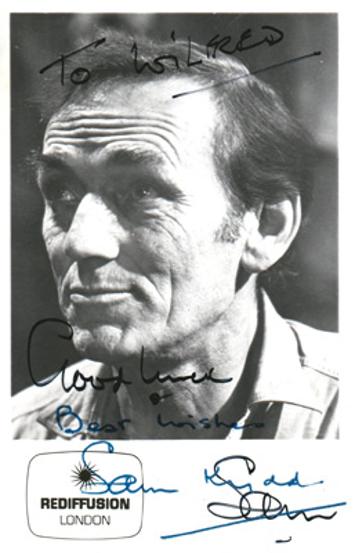 Sam-Kydd-autograph-signed-Hammer-House-film-memorabilia-Quatermass-Xperiment-Coronation-Street-corrie-Frankie-Baldwin-Cruel-Sea-Sink-the-Bismarck-signature