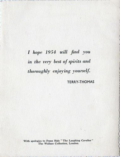 Terry-Thomas-memorabilia-Terry-Thomas-autograph-signed-film-memorabilia-Christmas-Xmas-cards-1953-1954-Rotter-St-Trinians-Im-All-Right-Jack-Carlton-Browne-of-the-FO
