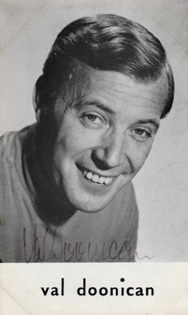 Val-Doonican-autograph-signed-tv-music-television-memorabilia-Palladium-Walk-Tall-Elusive-Butterfly-Paddy-crooner-rocking chair-McGintys-Goat-Delaneys-Donkey