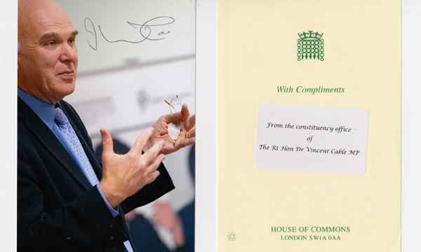 Vince-Cable-autograph-signed-political-memorabilia-lib-dem-party-leader-liberal-democrats-uk-politics